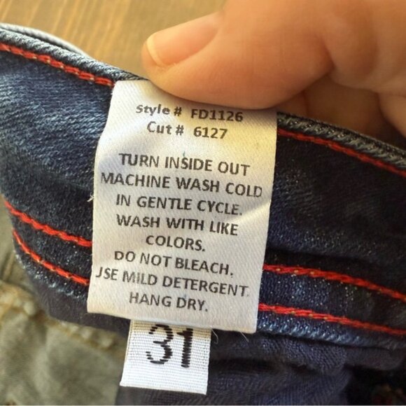 Fran Denim Women’s 31 Blue Dark Wash High Rise Ellen Flare Jeans - Picture 9 of 12